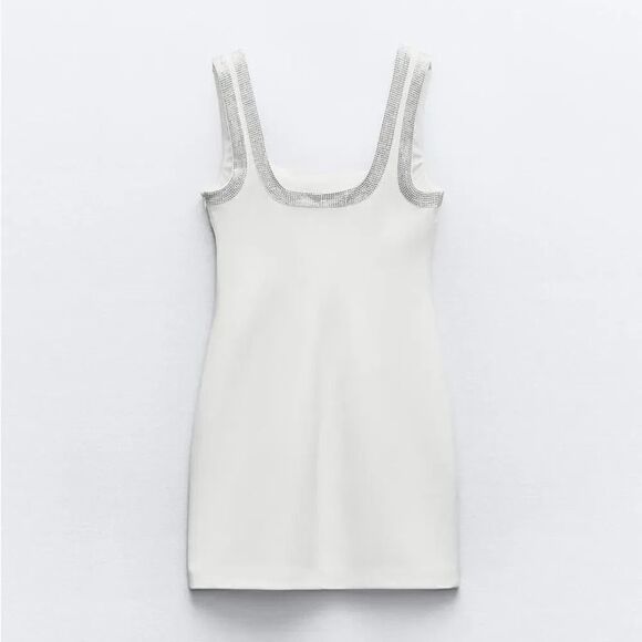 ZARA SHORT DRESS WITH RHINESTONES - Picture 7 of 9